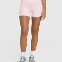 SoftMotionâ„¢ Shorts 6" with White Logo | Ballet Pink