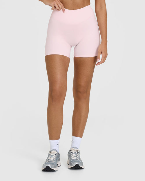 Oner Modal SoftMotionâ„¢ Shorts 6" with White Logo | Ballet Pink