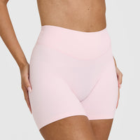 SoftMotionâ„¢ Shorts 6" with White Logo | Ballet Pink