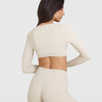SoftMotionâ„¢ Long Sleeve Shrug | Sand