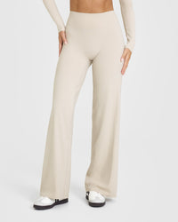 SoftMotionâ„¢ Straight Leg Bottoms with White Logo | Sand