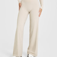 SoftMotionâ„¢ Straight Leg Bottoms with White Logo | Sand