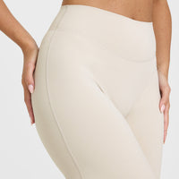 SoftMotionâ„¢ Straight Leg Bottoms with White Logo | Sand