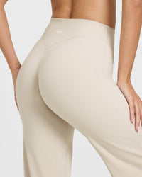 SoftMotionâ„¢ Straight Leg Bottoms with White Logo | Sand