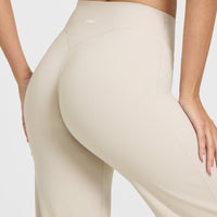 SoftMotionâ„¢ Straight Leg Bottoms with White Logo | Sand