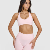 SoftMotionâ„¢ Bralette with White Logo | Ballet Pink