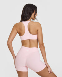 SoftMotionâ„¢ Bralette with White Logo | Ballet Pink