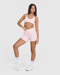 SoftMotionâ„¢ Bralette with White Logo | Ballet Pink