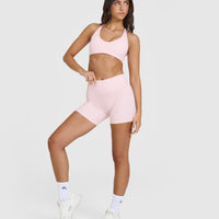 SoftMotionâ„¢ Bralette with White Logo | Ballet Pink