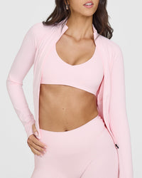 SoftMotionâ„¢ Bralette with White Logo | Ballet Pink