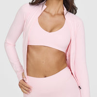 SoftMotionâ„¢ Bralette with White Logo | Ballet Pink