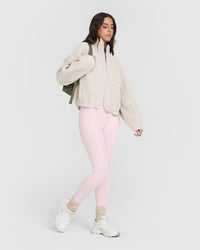Zip Through Fleece Jacket | Sand