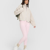 Zip Through Fleece Jacket | Sand
