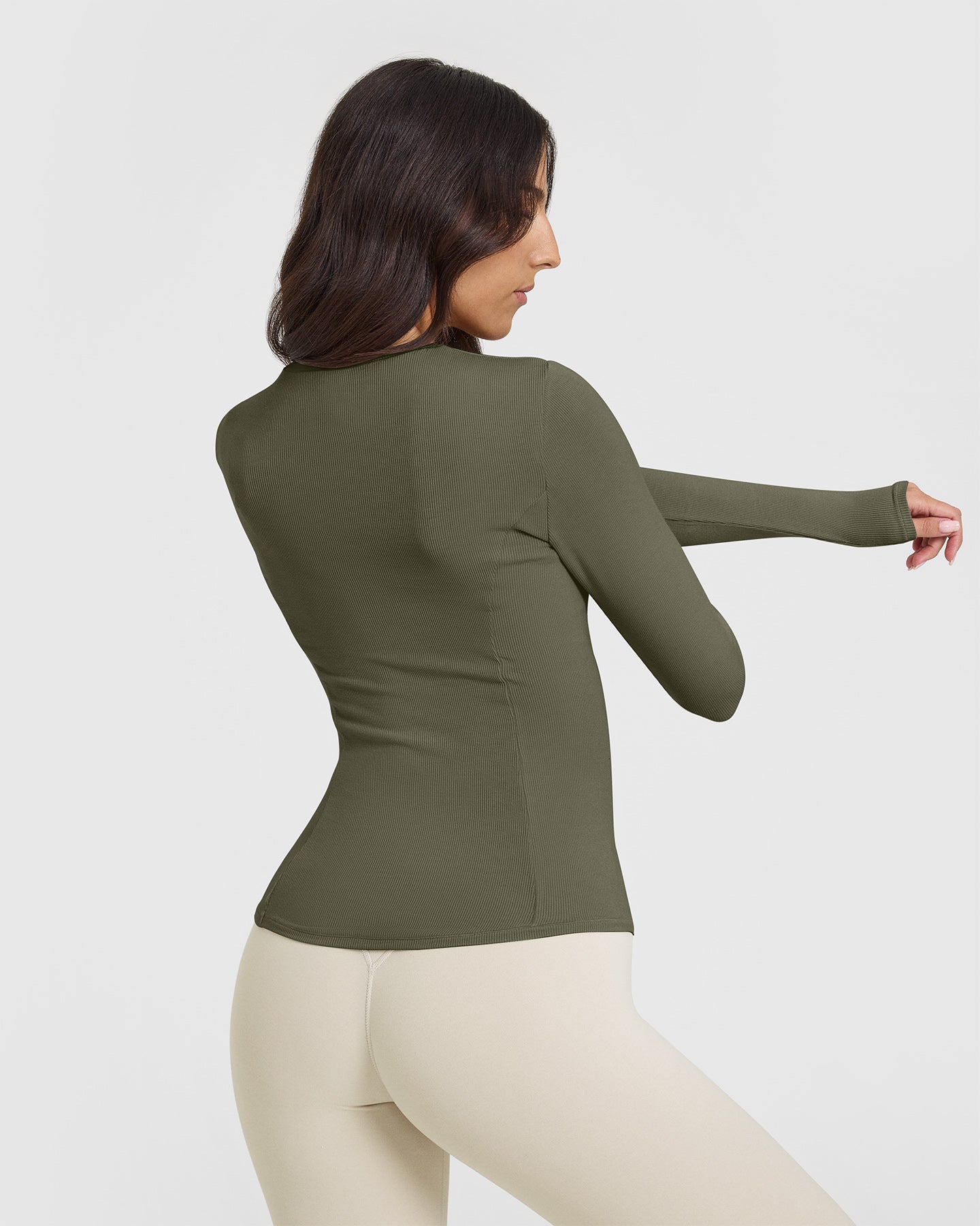 Mellow™ Rib Long Sleeve Top | Alpine Green