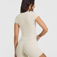 Mellow™ Rib Mid T-Shirt | Sand