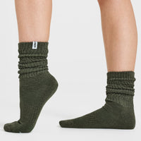 Slouchy Socks 3 Pack | Alpine Green/Sand/Grey