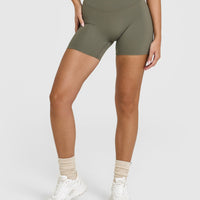 SoftMotionâ„¢ Shorts 6" with White Logo | Alpine Green