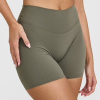 SoftMotionâ„¢ Shorts 6" with White Logo | Alpine Green