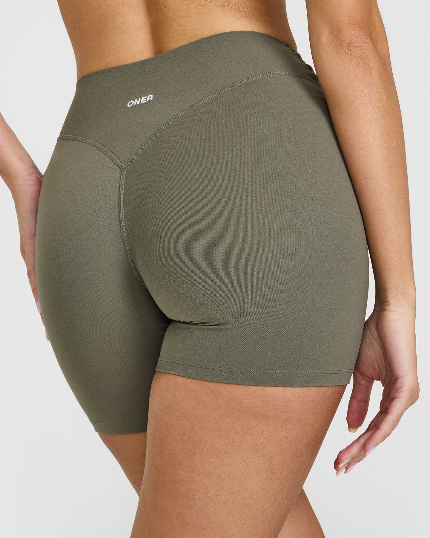 SoftMotionâ„¢ Shorts 6" with White Logo | Alpine Green