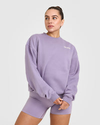 Foundations Sweatshirt With Printed Graphic | Soft Purple