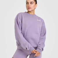 Foundations Sweatshirt With Printed Graphic | Soft Purple
