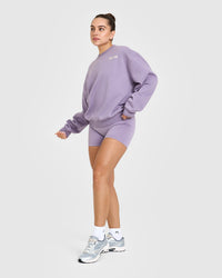 Foundations Sweatshirt With Printed Graphic | Soft Purple