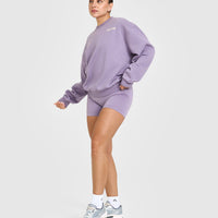 Foundations Sweatshirt With Printed Graphic | Soft Purple