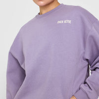 Foundations Sweatshirt With Printed Graphic | Soft Purple