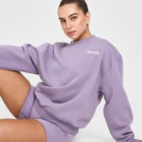 Foundations Sweatshirt With Printed Graphic | Soft Purple
