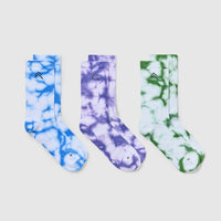 Tie Dye Crew Sock | Glaucous Blue/Iced Green/Iris Purple