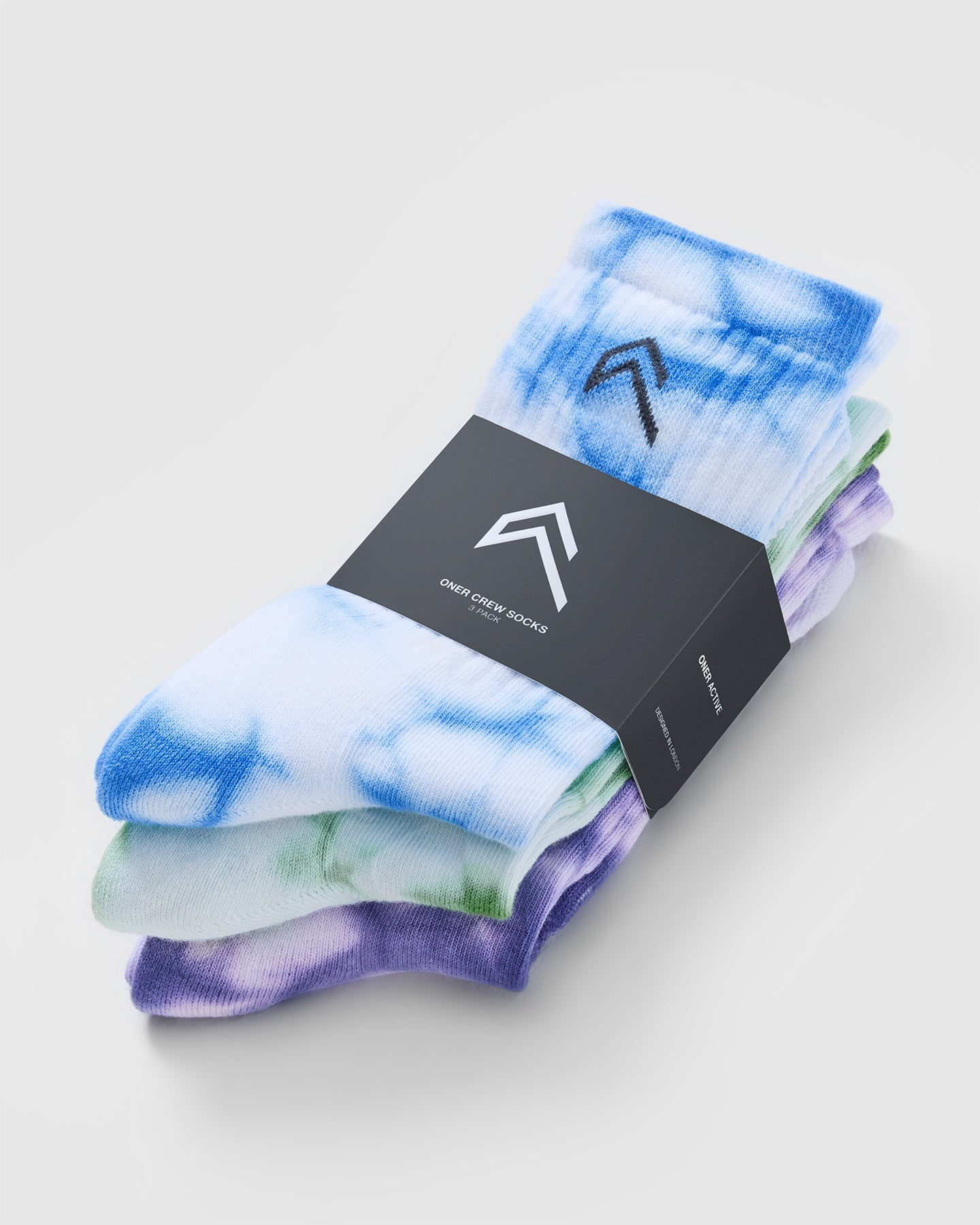 Tie Dye Crew Sock | Glaucous Blue/Iced Green/Iris Purple