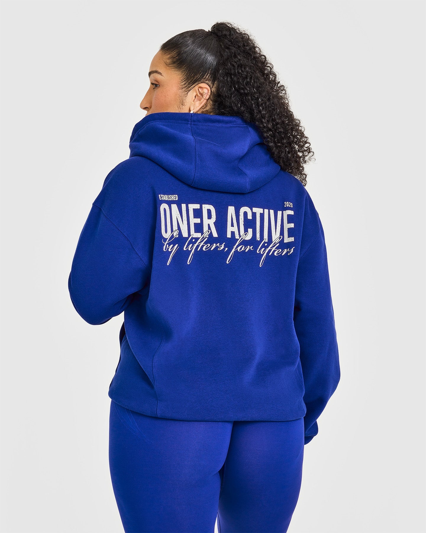 Foundations Zip Through Hoodie With Printed Graphic | Strong Blue