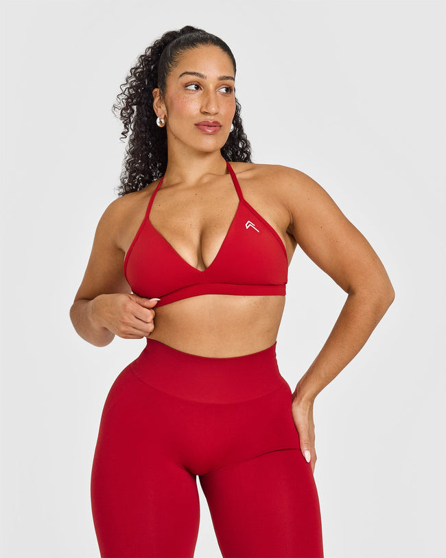 Unified Ultra Micro V Neck Bralette | Toasted Red