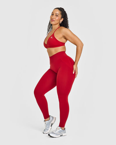 Unified Ultra Micro V Neck Bralette | Toasted Red