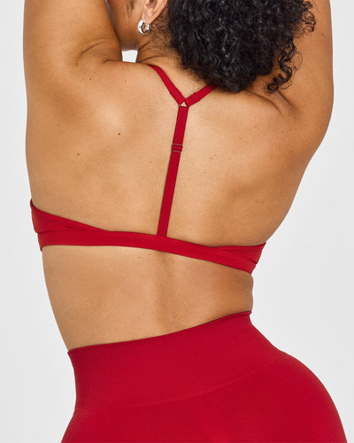 Unified Ultra Micro V Neck Bralette | Toasted Red