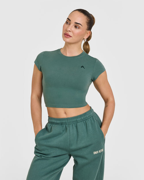 Oner Modal Cotton Icon Baby T-Shirt | Iced Green