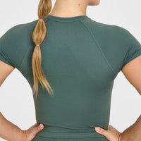Go To Seamless Fitted Mid Top | Iced Green