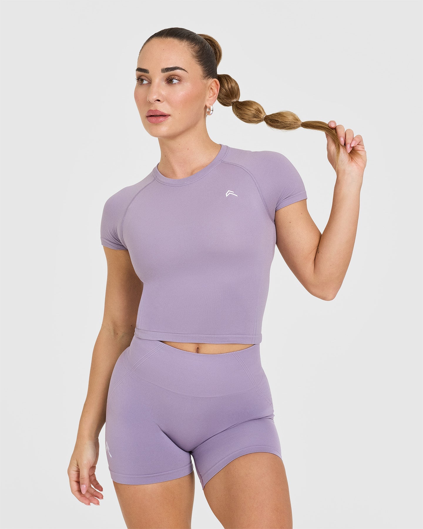 Go To Seamless Fitted Mid Top | Soft Purple