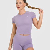 Go To Seamless Fitted Mid Top | Soft Purple
