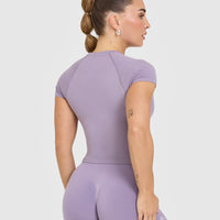 Go To Seamless Fitted Mid Top | Soft Purple