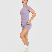 Go To Seamless Fitted Mid Top | Soft Purple