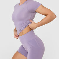 Go To Seamless Fitted Mid Top | Soft Purple