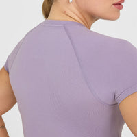 Go To Seamless Fitted Mid Top | Soft Purple