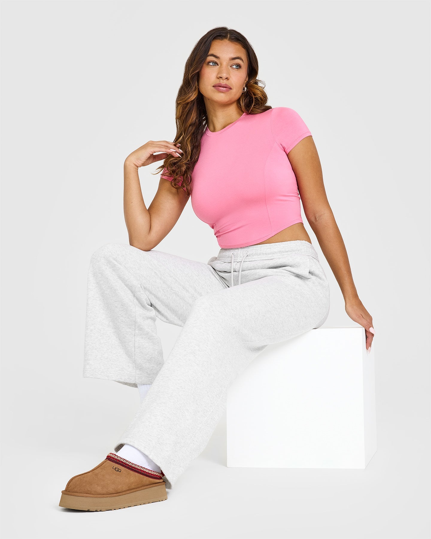 Mellowâ„¢ Soft Mid Short Sleeve T-Shirt | Peony Pink