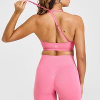 Unified Twist Sports Bra | Peony Pink