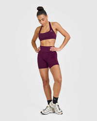 EasyLiftâ„¢ Halter Bralette with White Logo | Ripe Fig