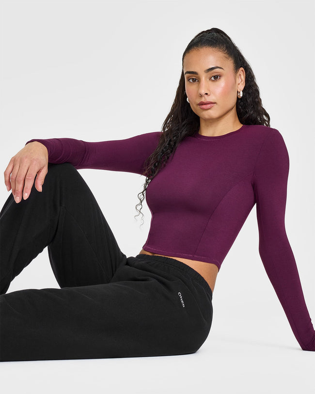Mellow™ Soft Mid Long Sleeve Top | Ripe Fig