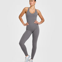 Unified Scoop Back All In One Long | Ash Grey