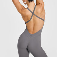 Unified Scoop Back All In One Long | Ash Grey