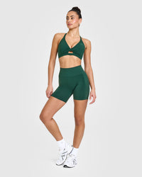 Unified Twist Sports Bra | Racing Green